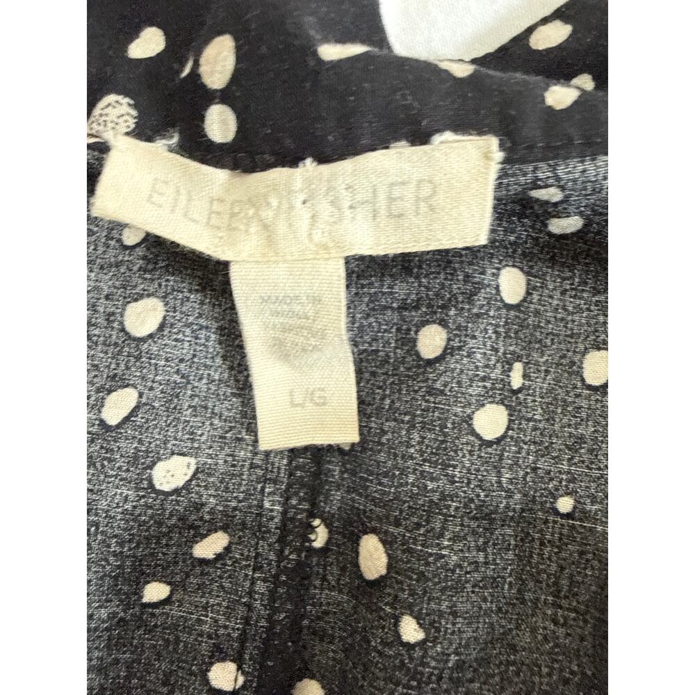 Eileen Fisher Organic Cotton Polka Dot Sleeveless Tunic Dress L - Picture 6 of 7